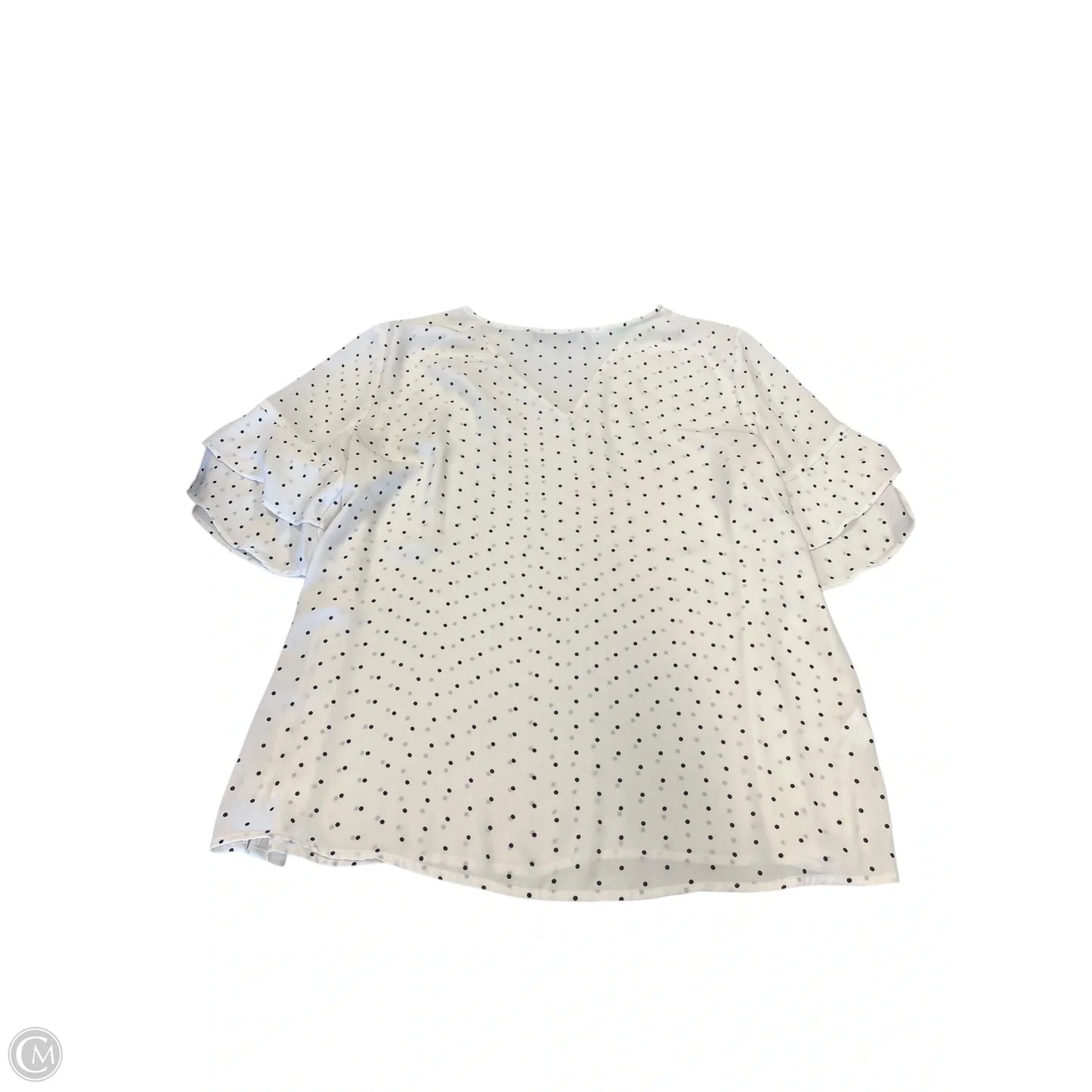 Top Short Sleeve By Loft In Polkadot Pattern, Size: L