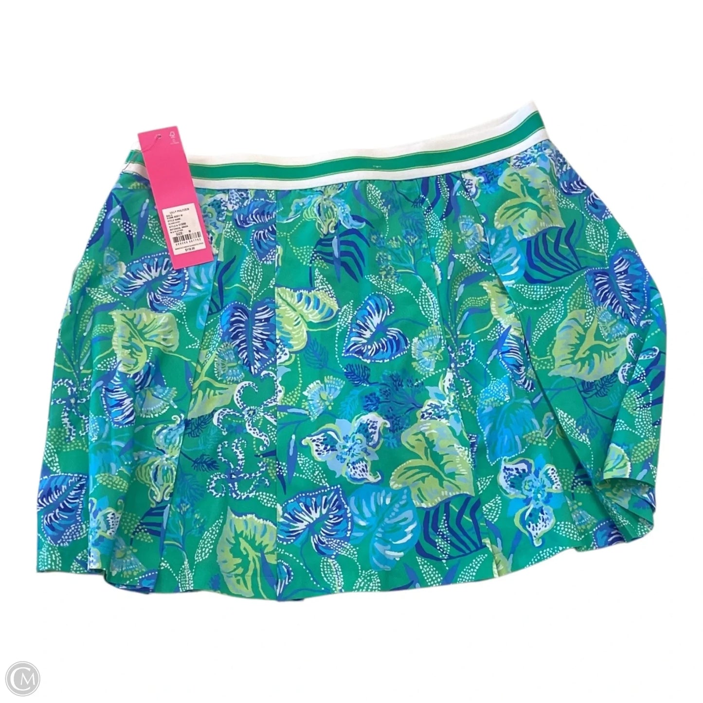 Skort Designer By Lilly Pulitzer In Blue & Green, Size: M