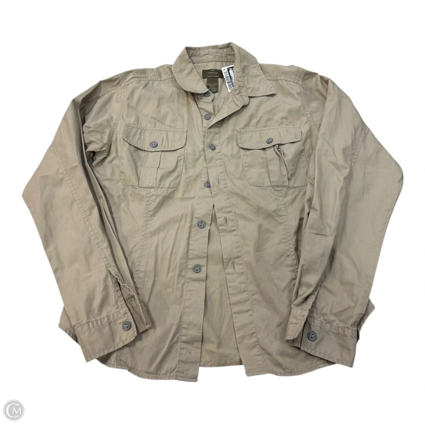 Top 2pc 3/4 Sleeve By Calvin Klein In Tan, Size: M