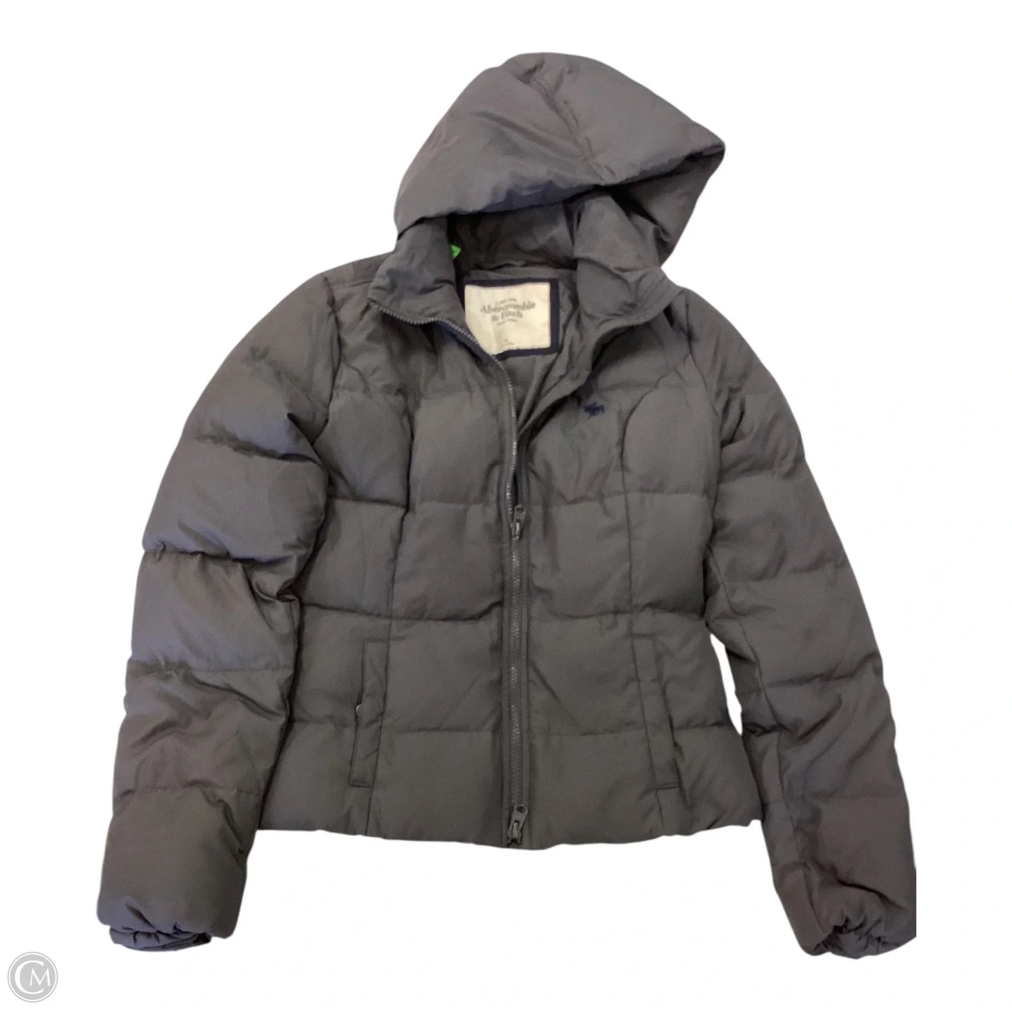 Jacket Puffer & Quilted By Abercrombie And Fitch In Grey, Size: M
