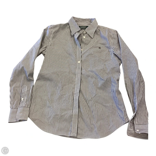 Top Long Sleeve By Ralph Lauren In Striped Pattern, Size: S