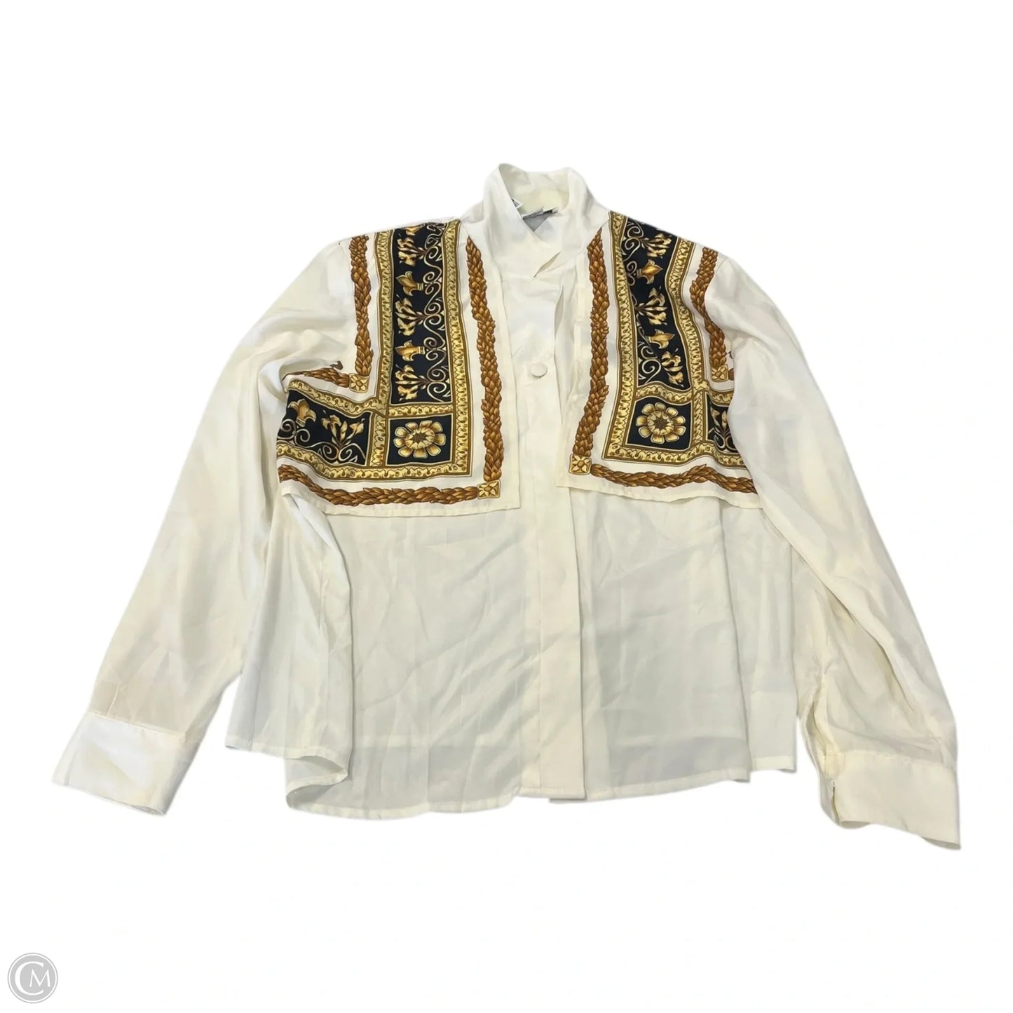 Top Long Sleeve By Jasmin Flex In Cream, Size: L