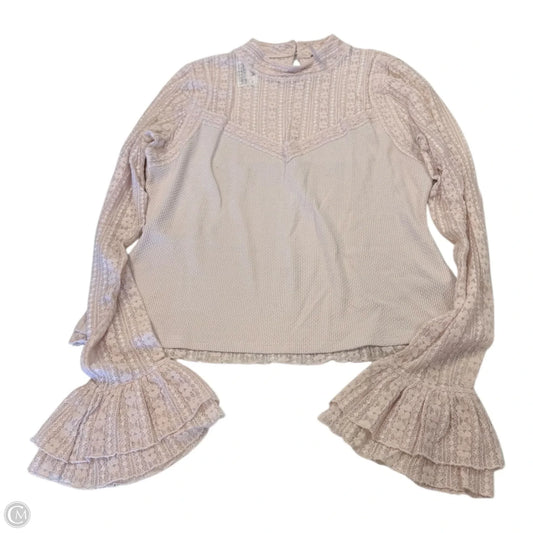 Top Long Sleeve By Free People In Pink, Size: L