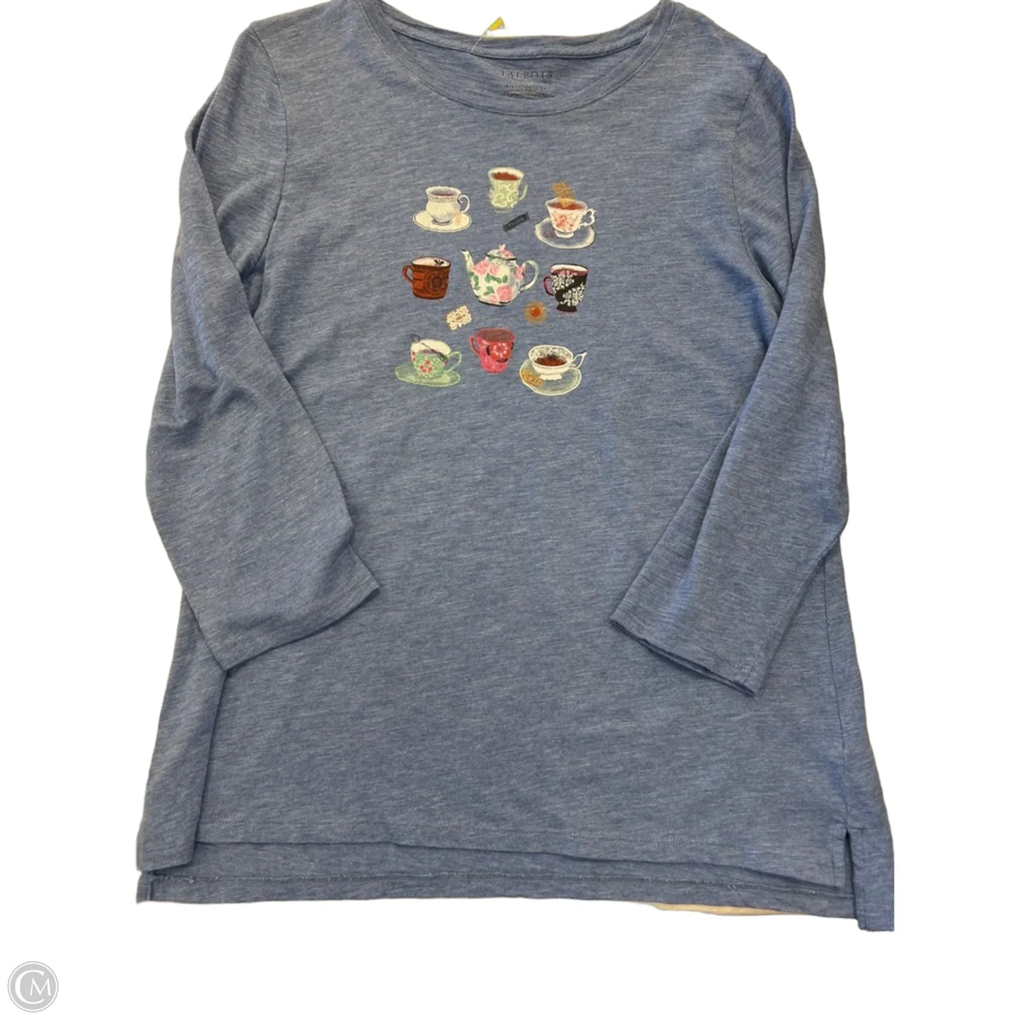Top 3/4 Sleeve By Talbots In Blue, Size: L