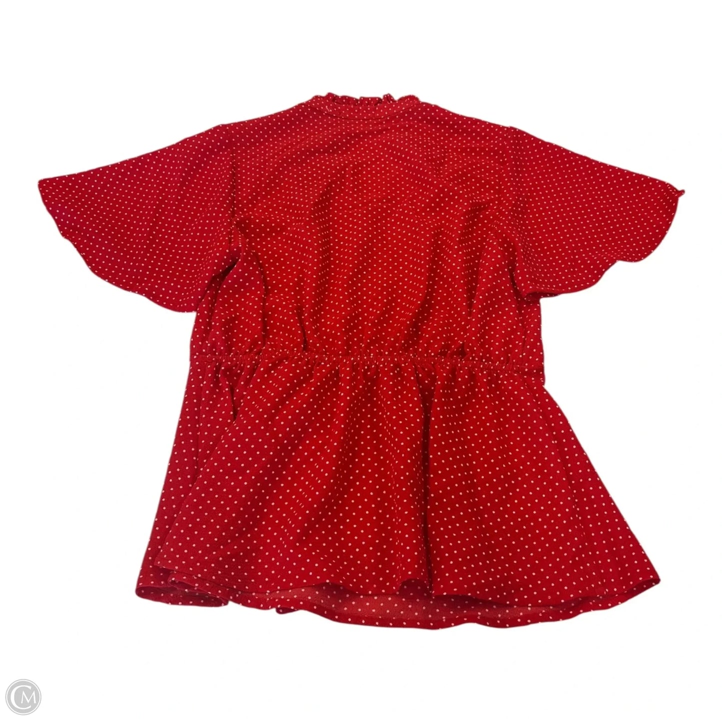 Top Short Sleeve By Monteau In Red, Size: M
