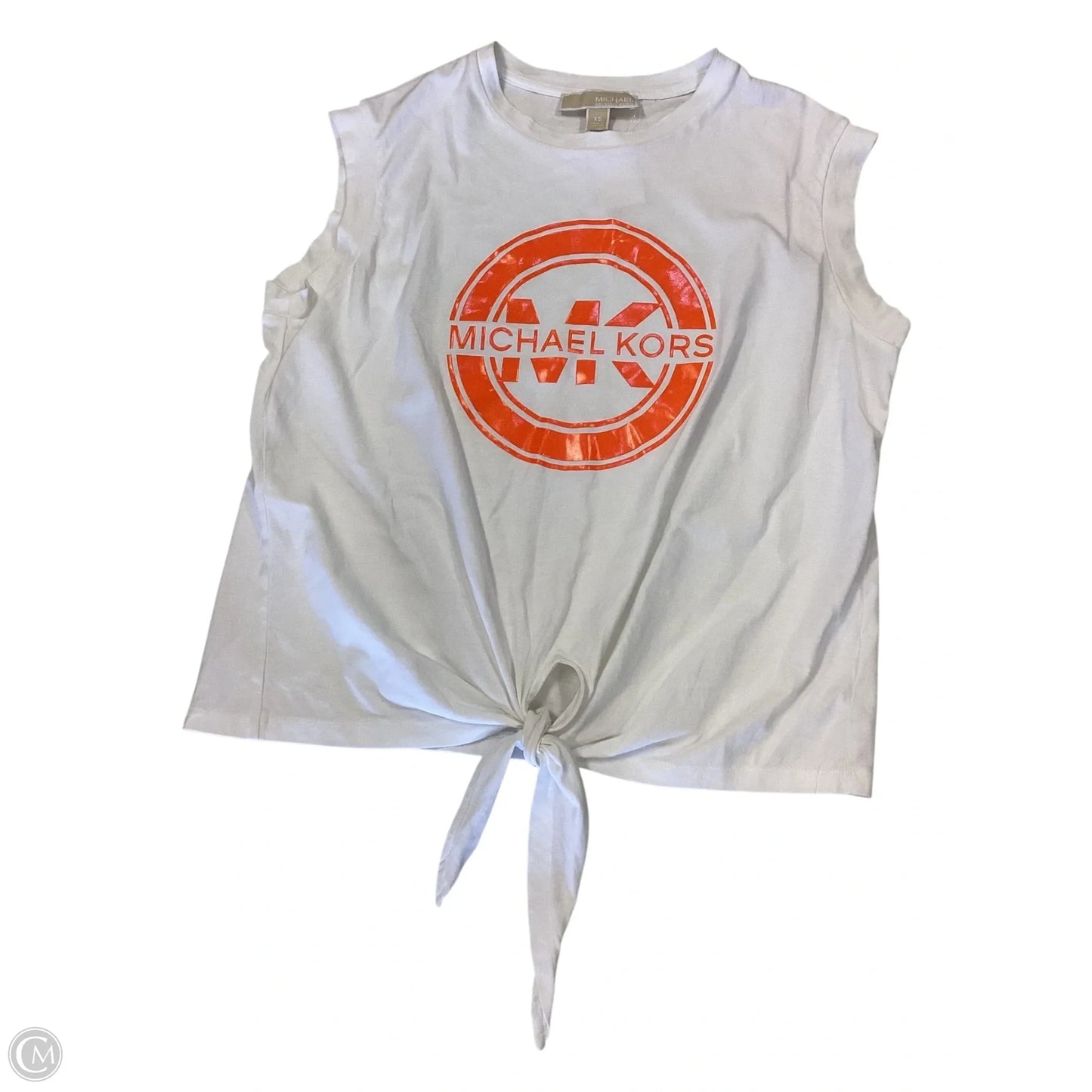 Top Sleeveless Designer By Michael Kors In White, Size: Xs