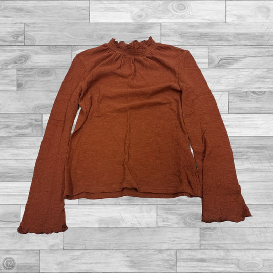 Top Long Sleeve By Madewell In Bronze, Size: Xs