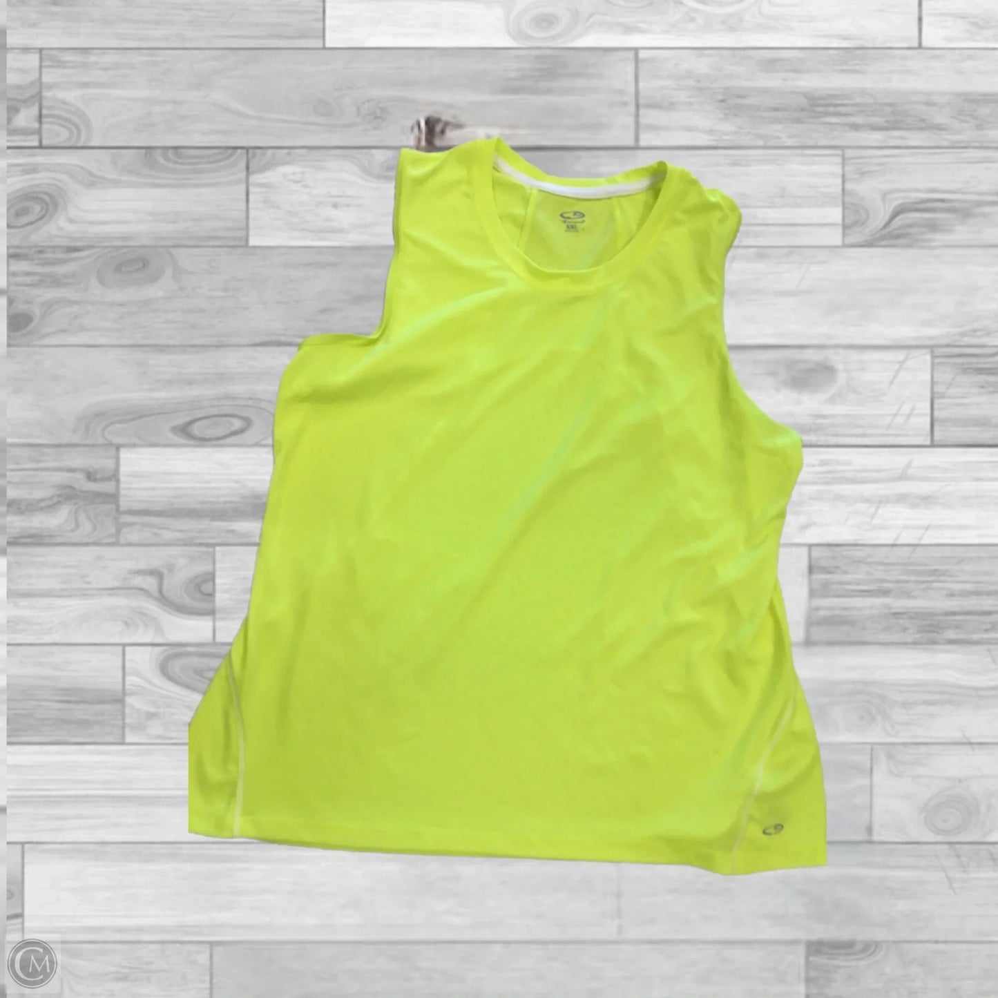 Top Sleeveless By Champion In Yellow, Size: Xxl