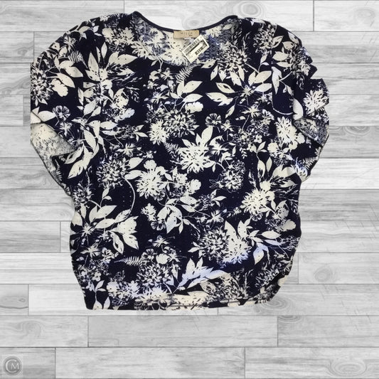 Top Short Sleeve By Misia In Navy, Size: 1x