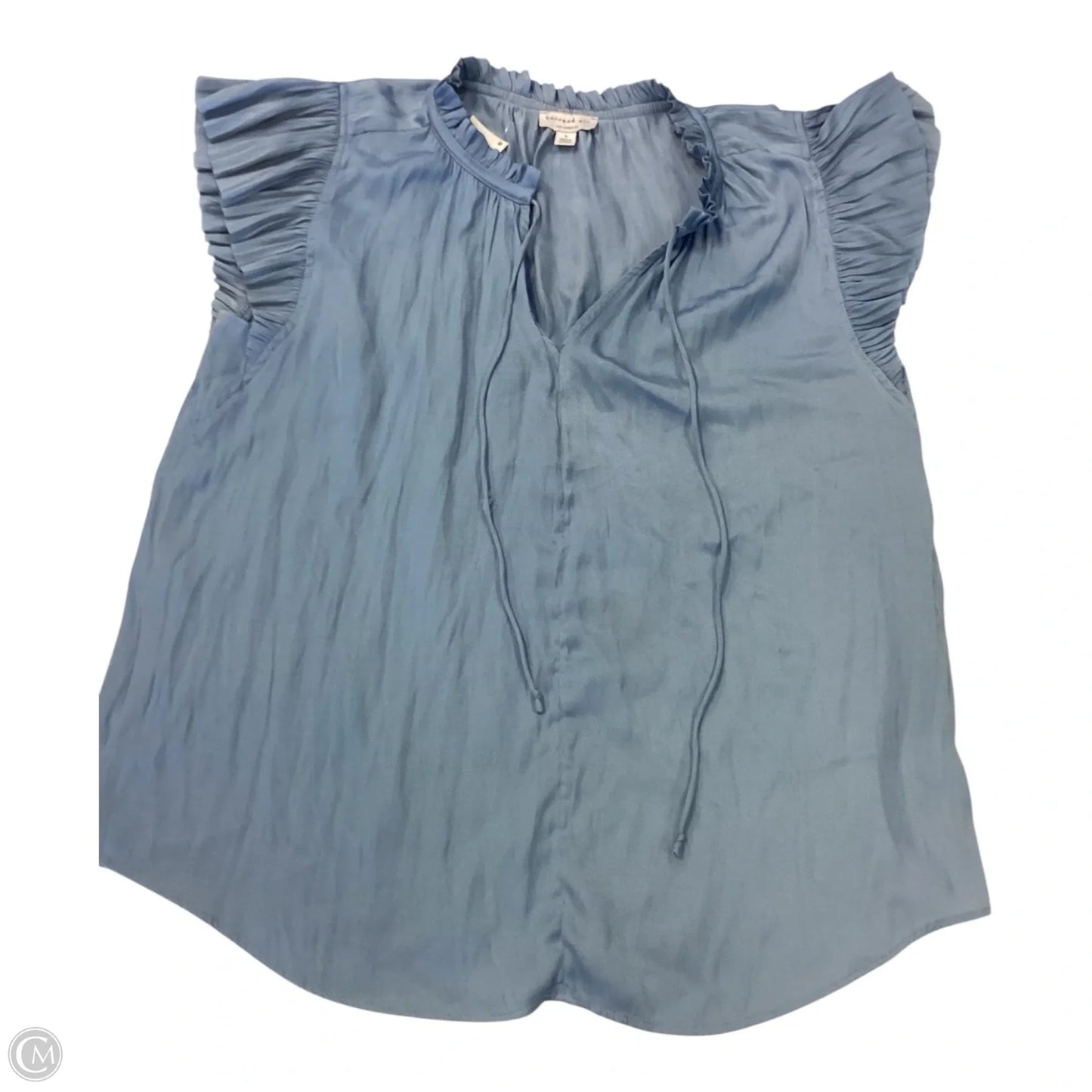 Top Short Sleeve By Current Air In Blue, Size: L