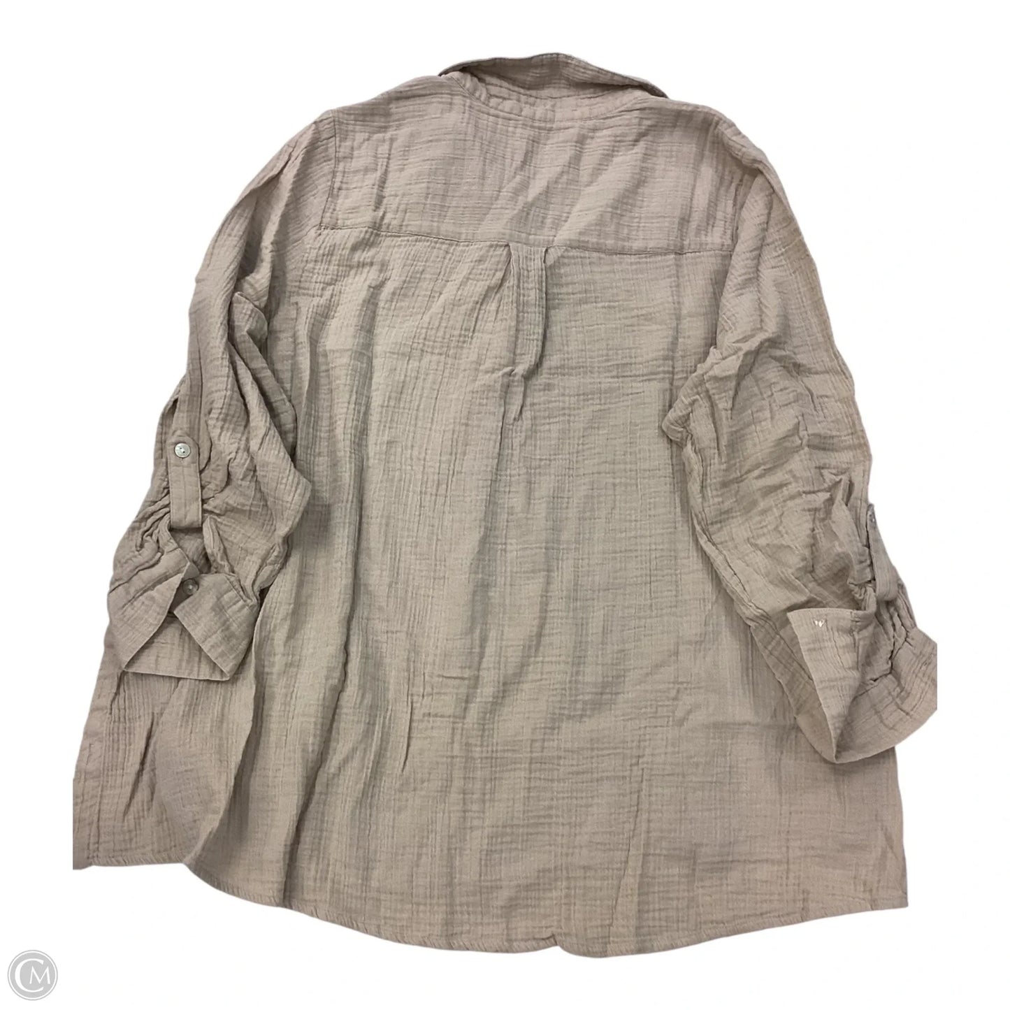 Top 3/4 Sleeve By New Directions In Tan, Size: 3x