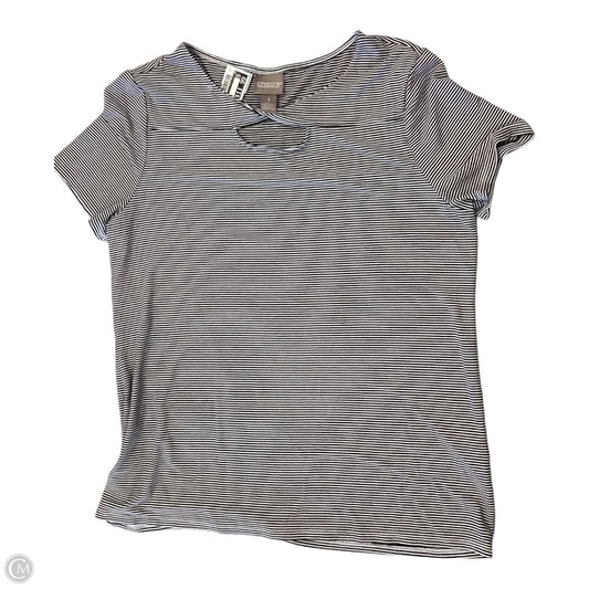 Top Short Sleeve By Chicos In Striped Pattern, Size: M