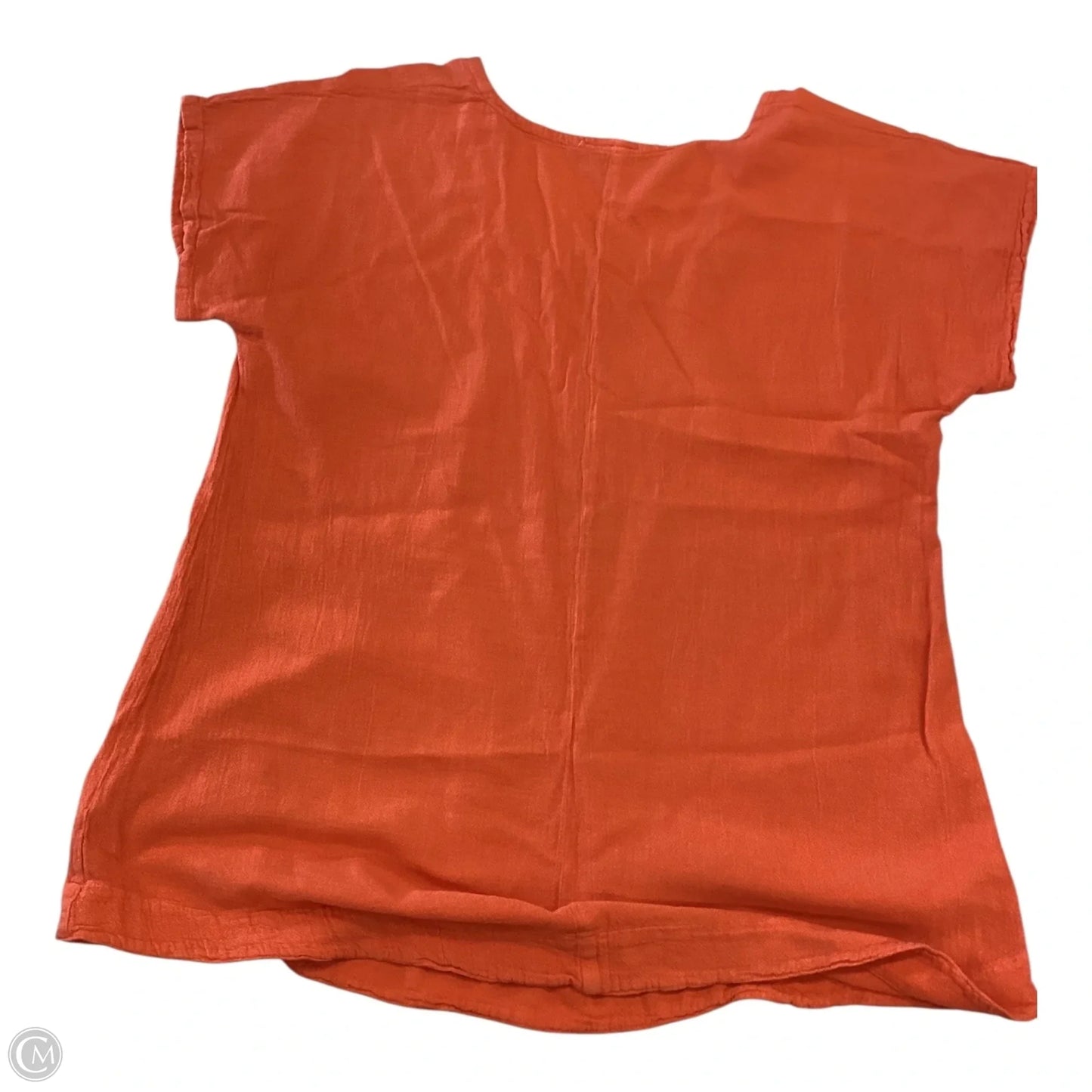 Top Short Sleeve By Oh My Gauze In Orange, Size: S