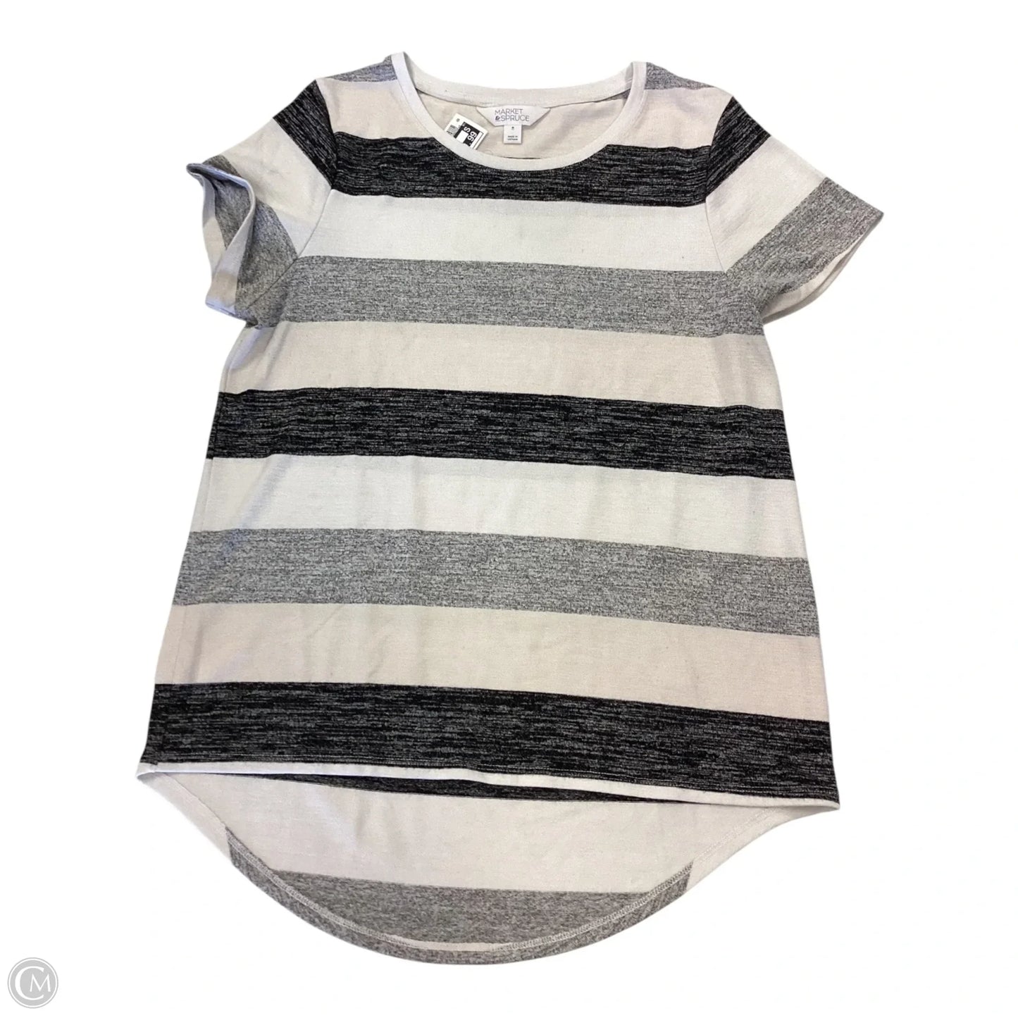 Top Short Sleeve By Market & Spruce In Striped Pattern, Size: M
