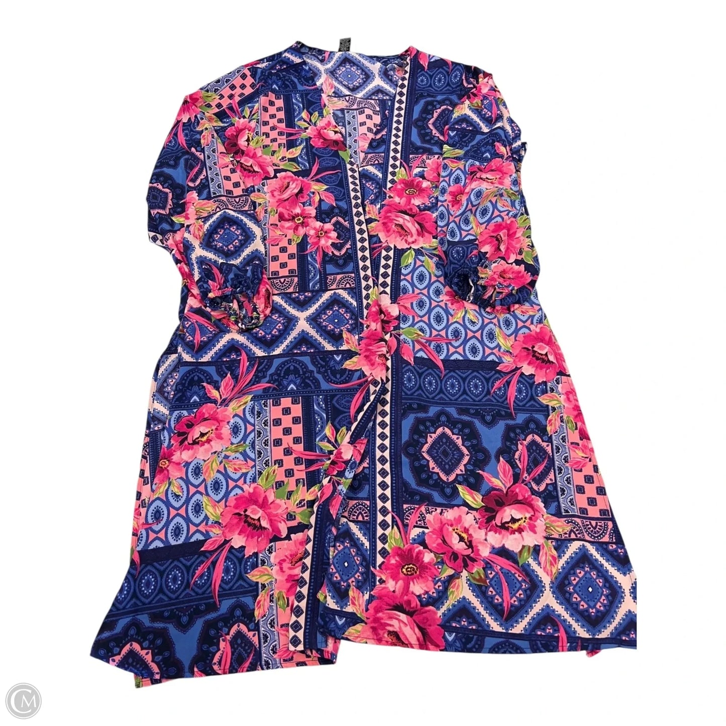 Cardigan By Clothes Mentor In Floral Print, Size: L