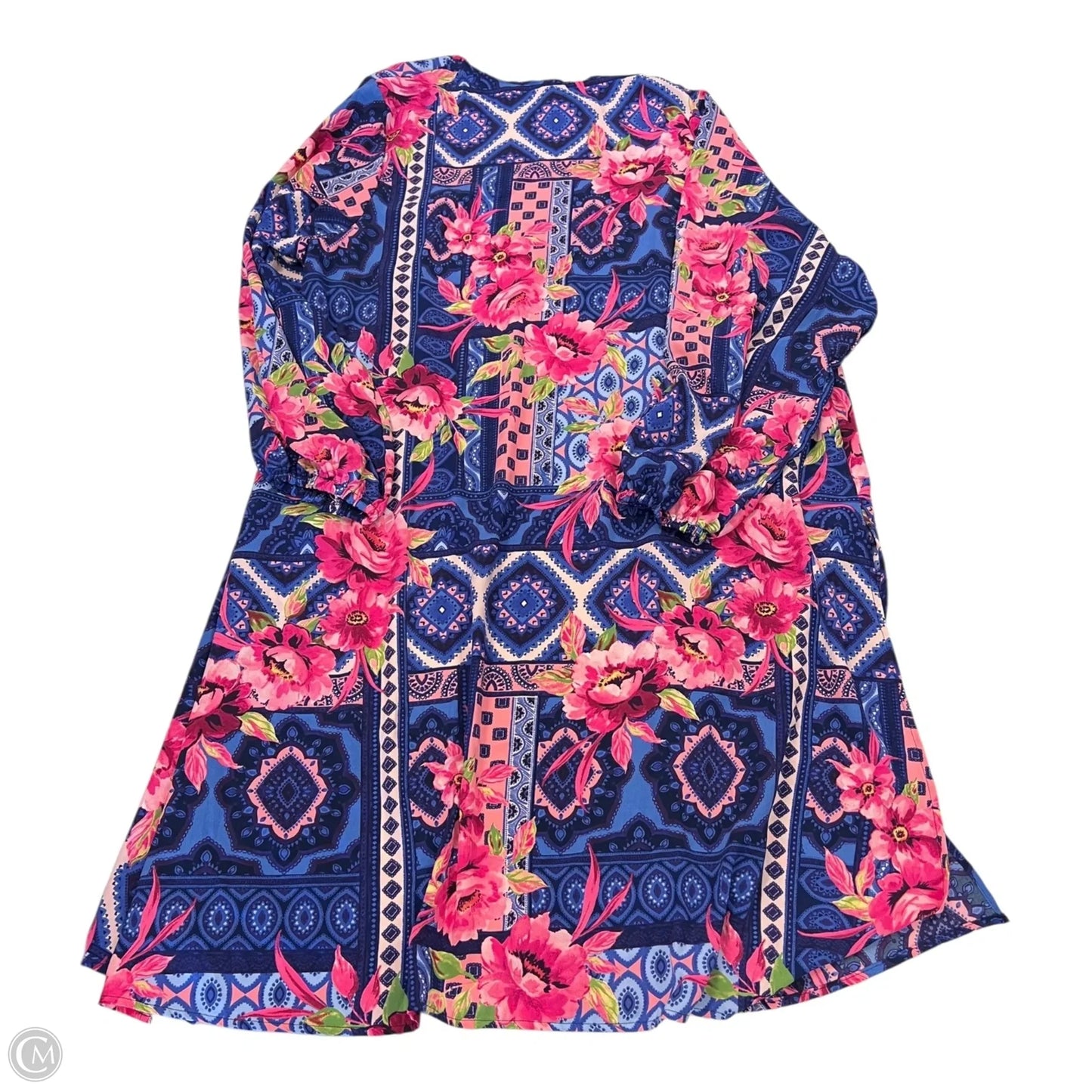 Cardigan By Clothes Mentor In Floral Print, Size: L