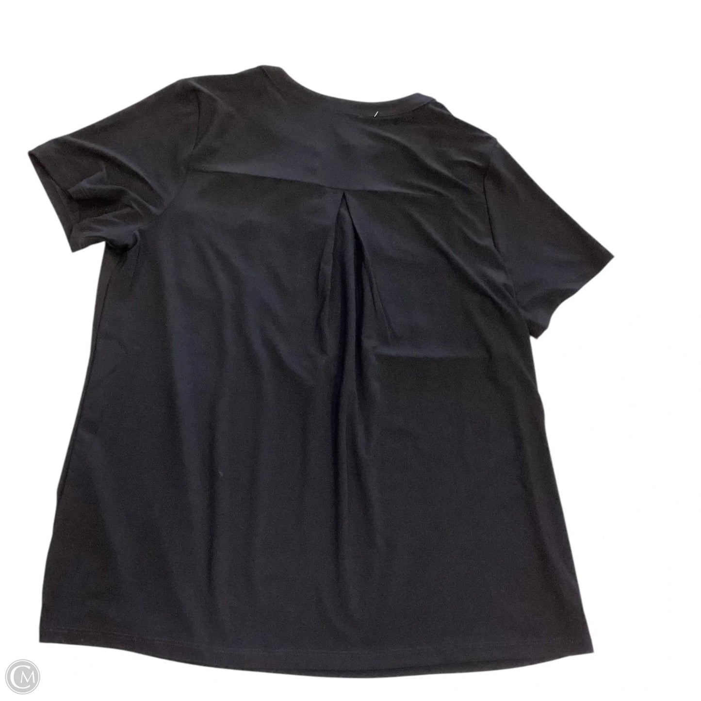 Top Short Sleeve By Anne Klein In Black, Size: L