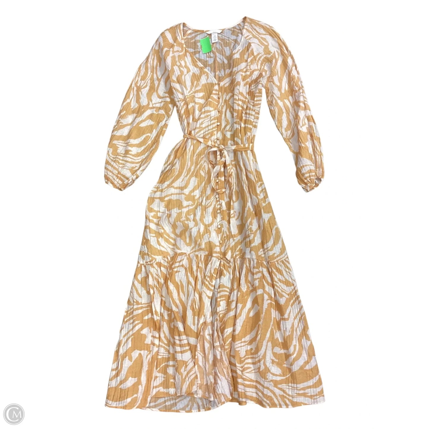 Dress Casual Maxi By H&m In Yellow, Size: Xs