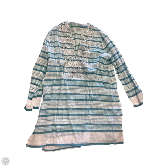 Top 3/4 Sleeve By Michael By Michael Kors In Blue & White, Size: S