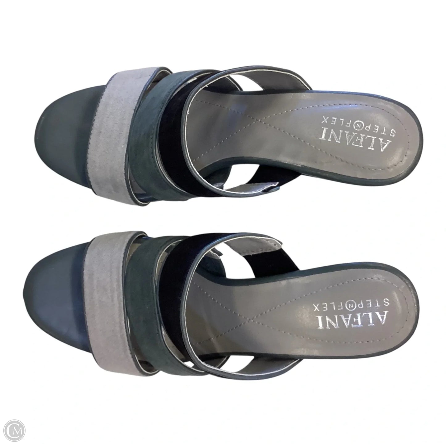 Sandals Heels Kitten By Alfani In Grey, Size: 6.5