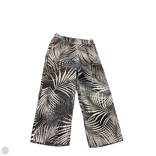 Pants Linen By Clothes Mentor In Black & Cream, Size: L