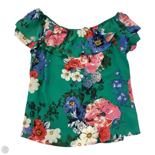 Top Short Sleeve By Xhilaration In Floral Print, Size: S