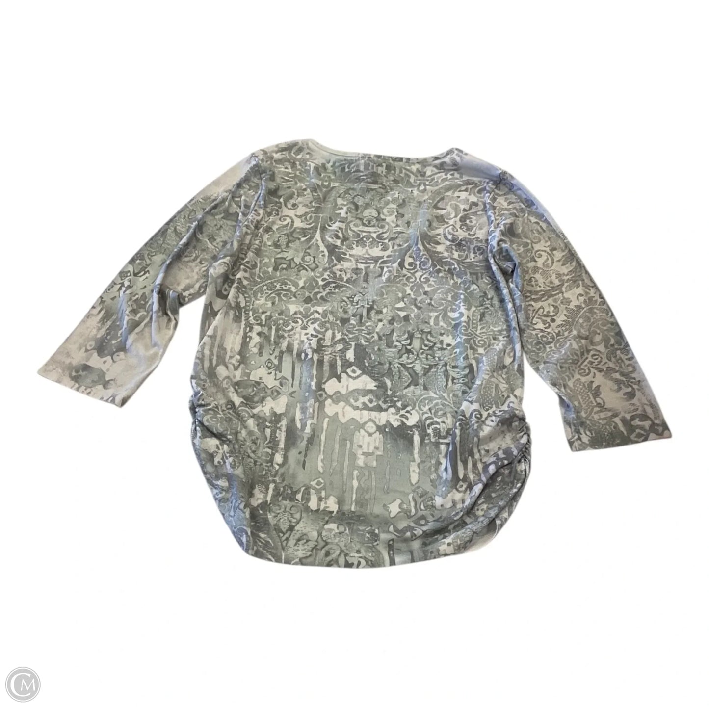 Top 3/4 Sleeve By Chicos In Green, Size: M