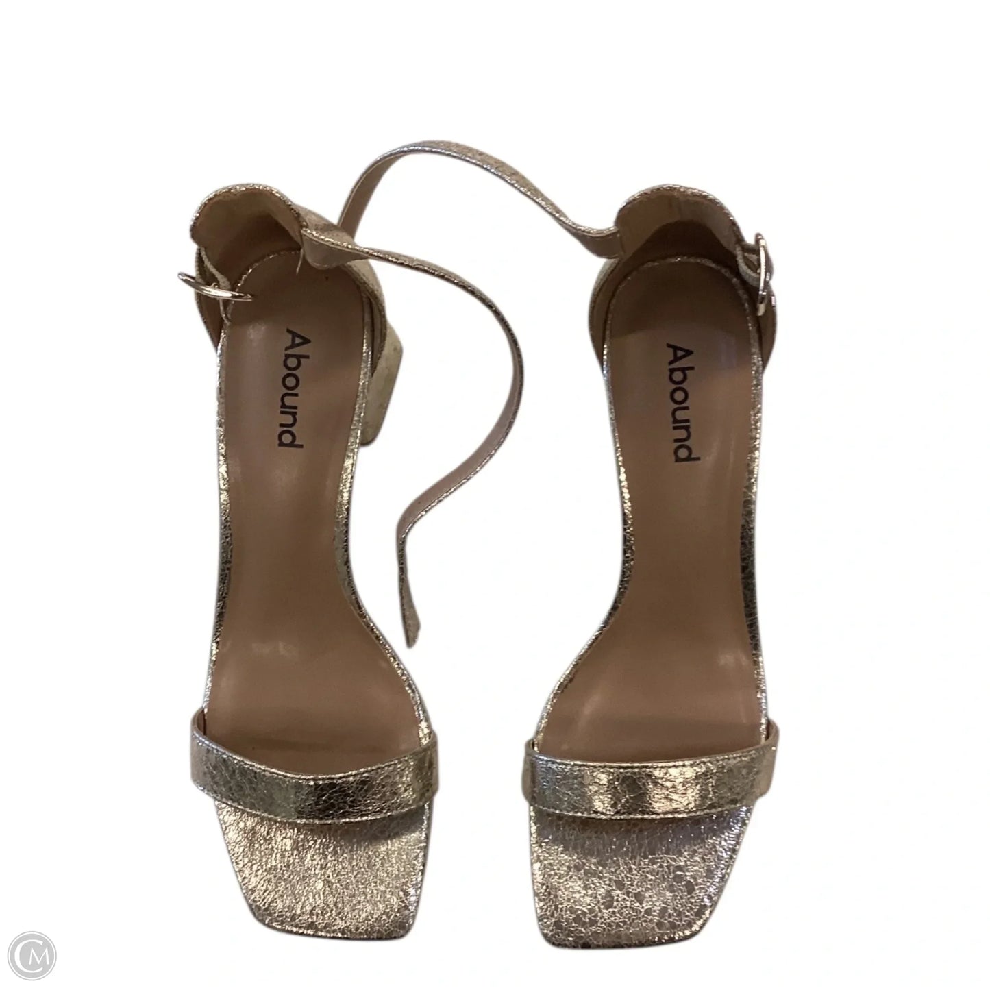 Sandals Heels Block By Abound In Gold, Size: 7