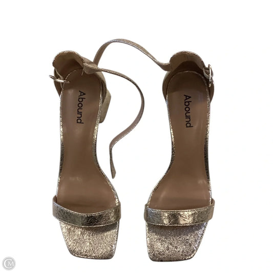 Sandals Heels Block By Abound In Gold, Size: 7