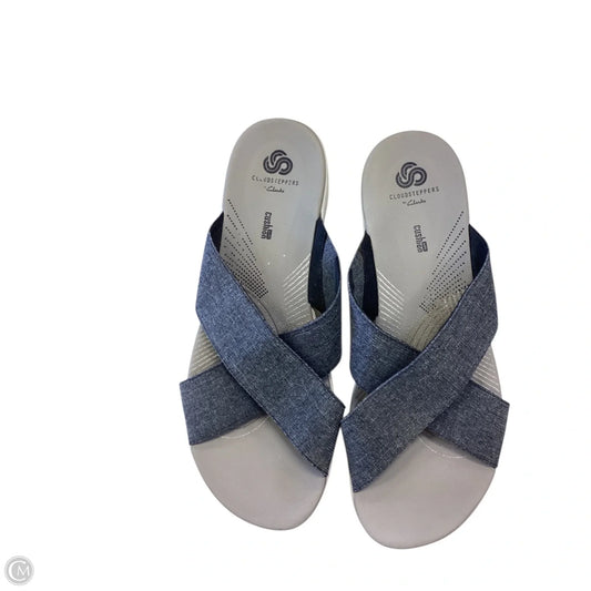 Sandals Flats By Clarks In Blue, Size: 10