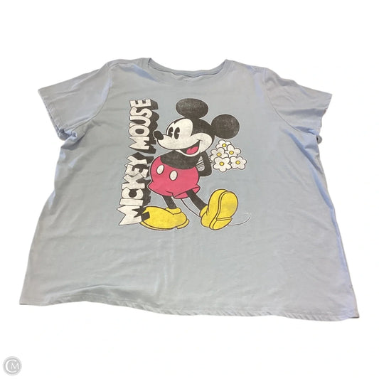 Top Short Sleeve By Disney In Blue, Size: Xxl