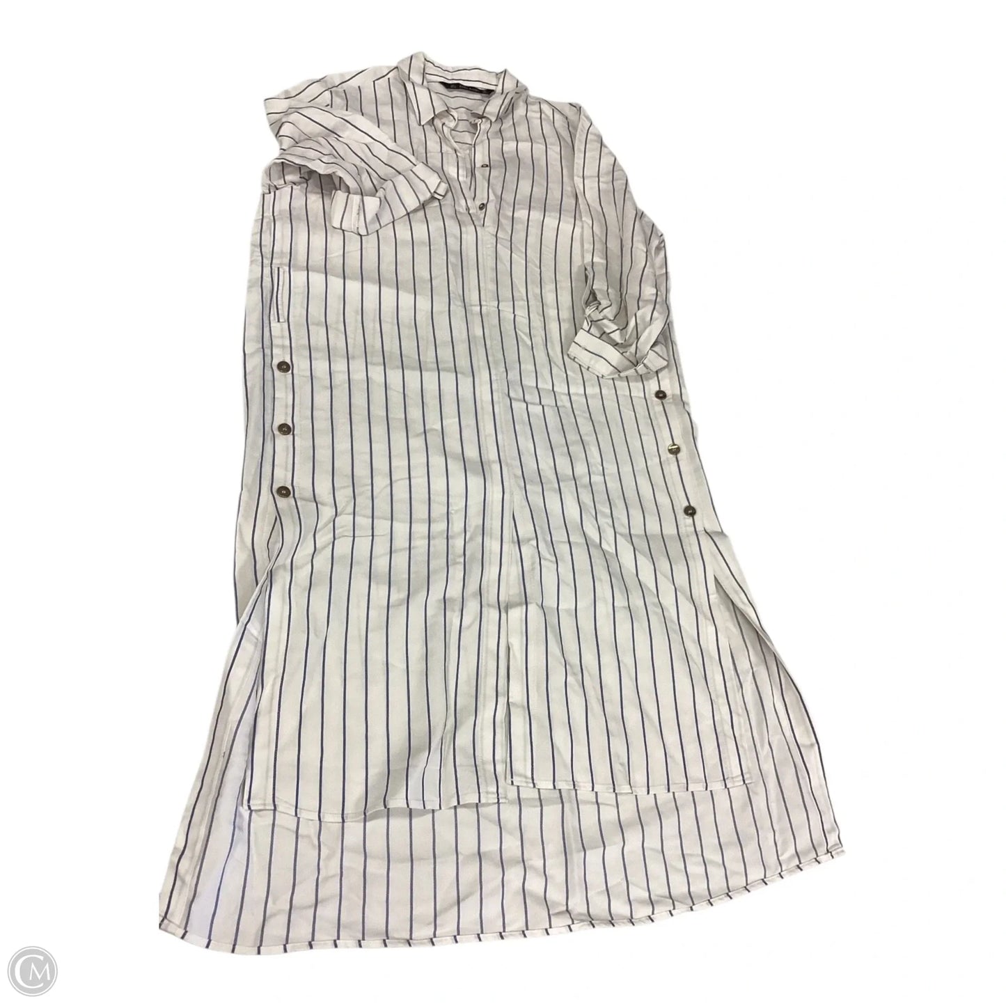 Dress Casual Maxi By Zara In Striped Pattern, Size: L