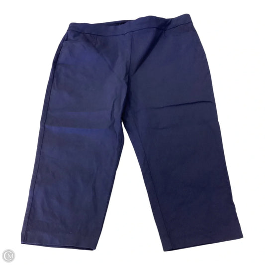 Capris By Chicos In Navy, Size: L