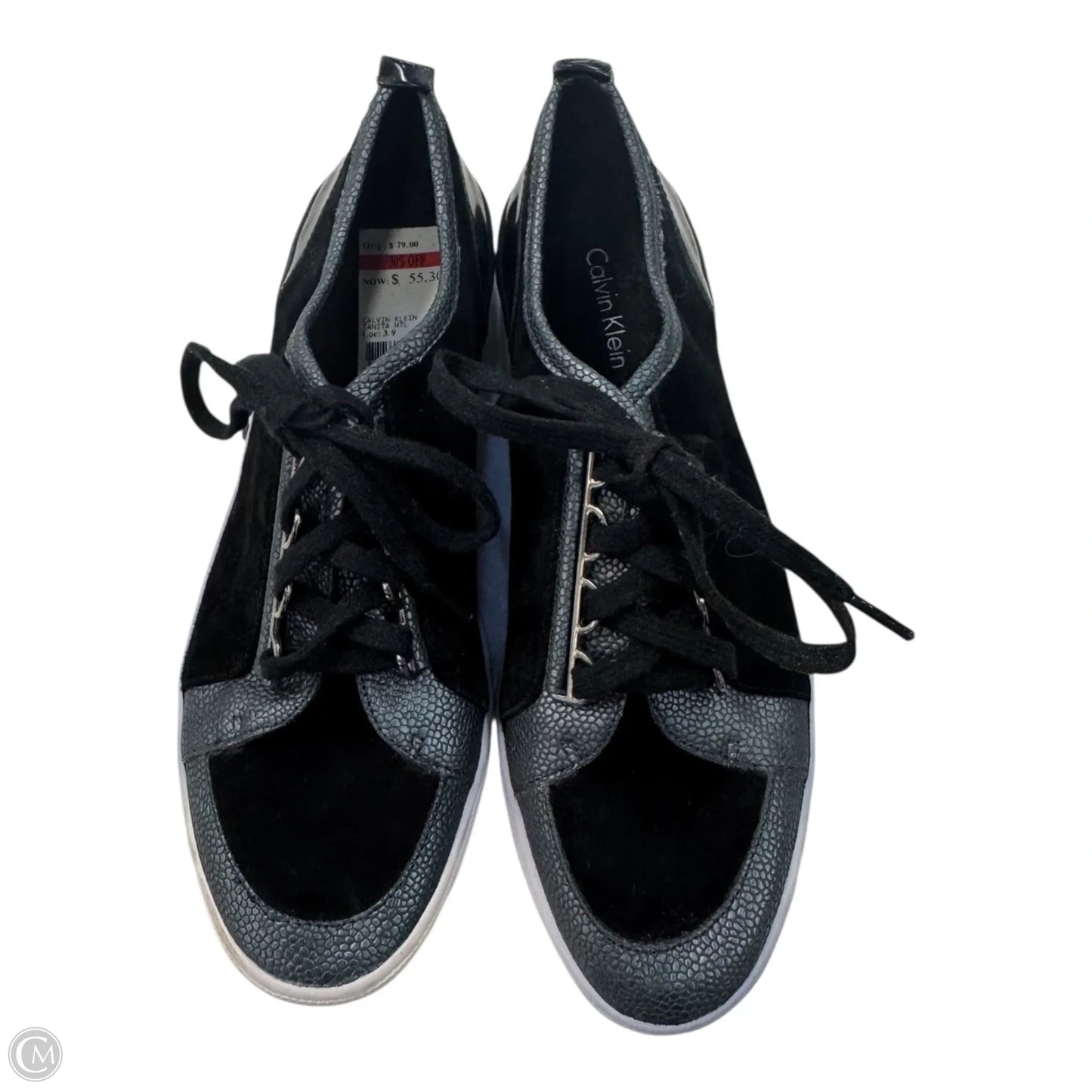 Shoes Athletic By Calvin Klein In Black, Size: 7