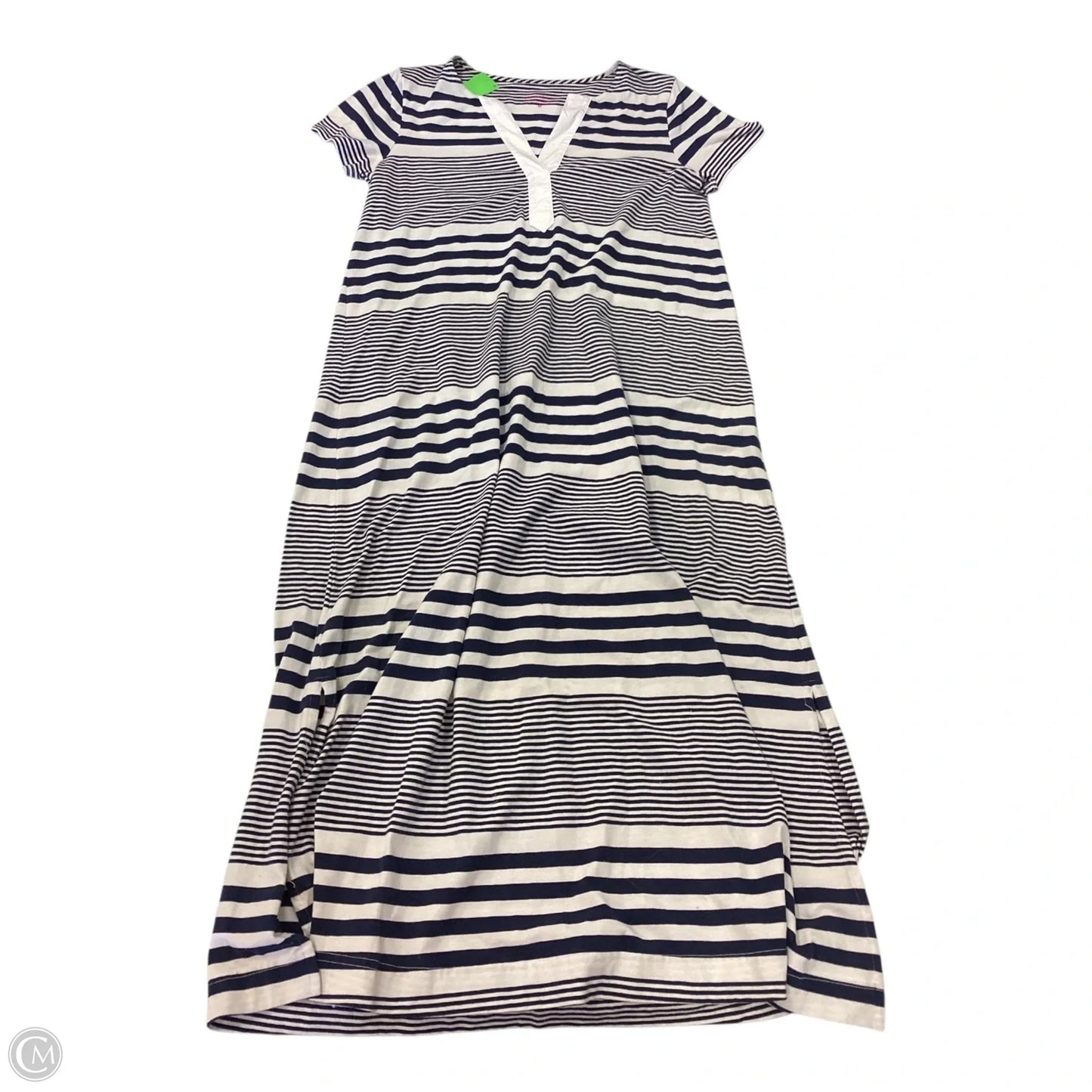 Dress Casual Maxi By Vineyard Vines In Blue & White, Size: M