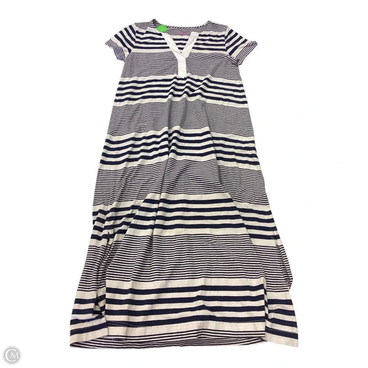 Dress Casual Maxi By Vineyard Vines In Blue & White, Size: M