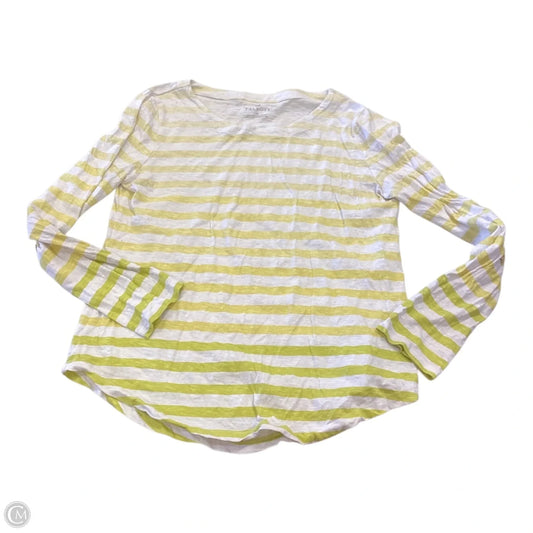 Top Long Sleeve By Talbots In Striped Pattern, Size: M
