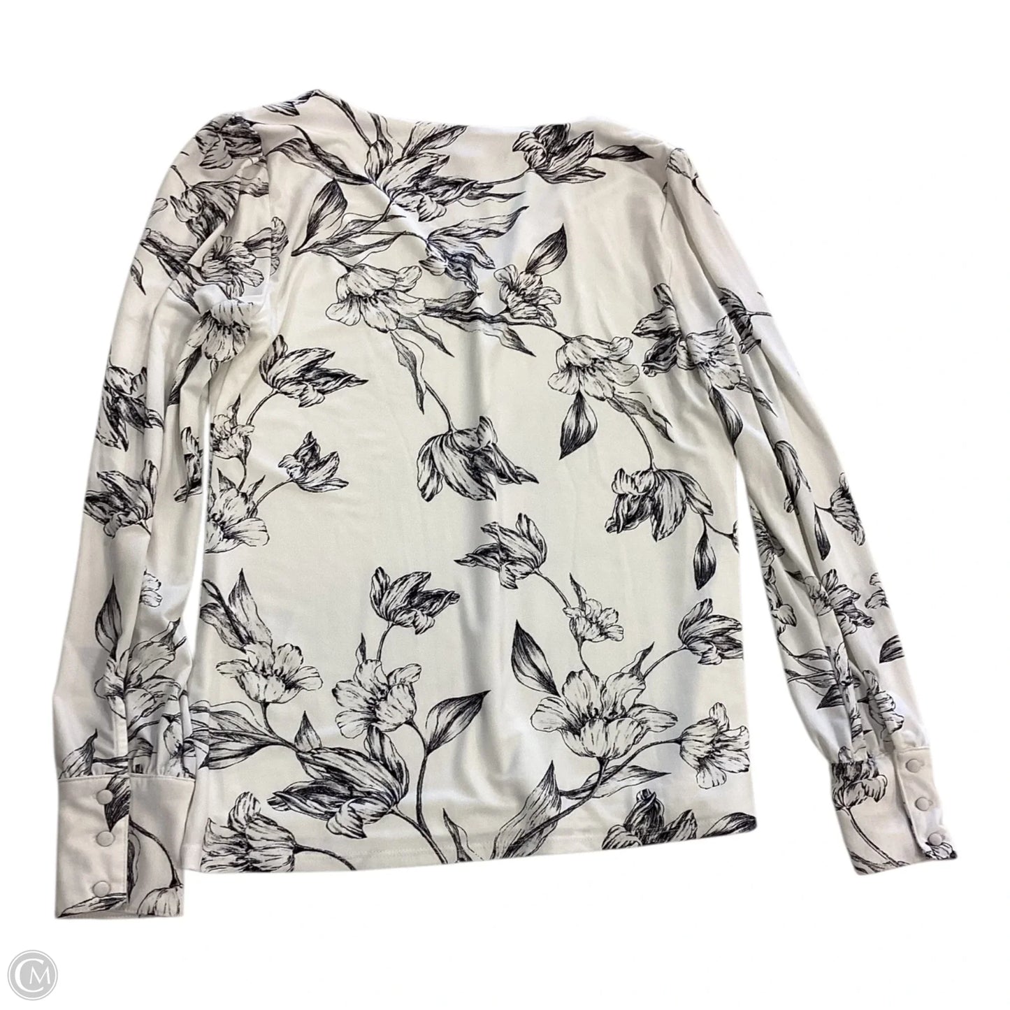 Top Long Sleeve By White House Black Market In Black & White, Size: S