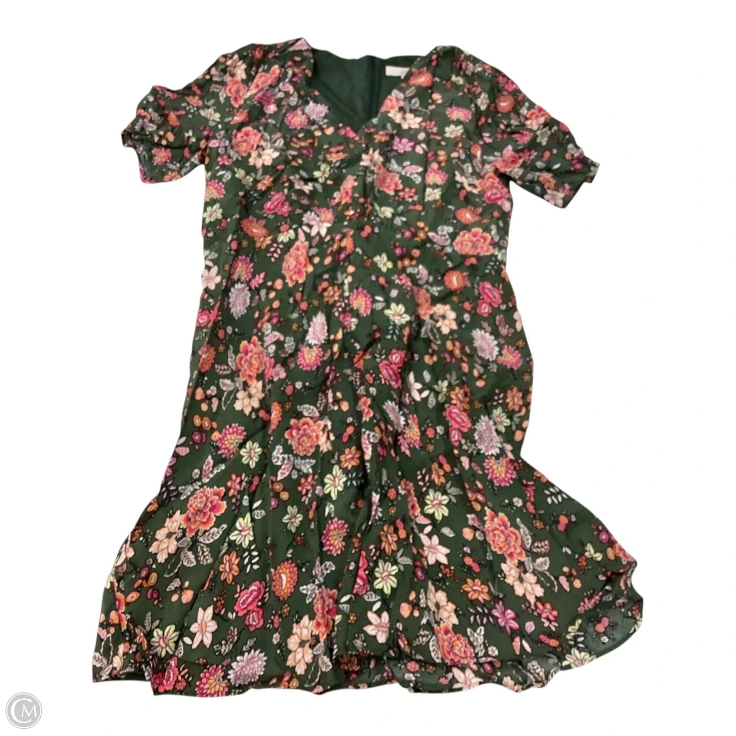 Dress Casual Short By Loft In Green, Size: 14