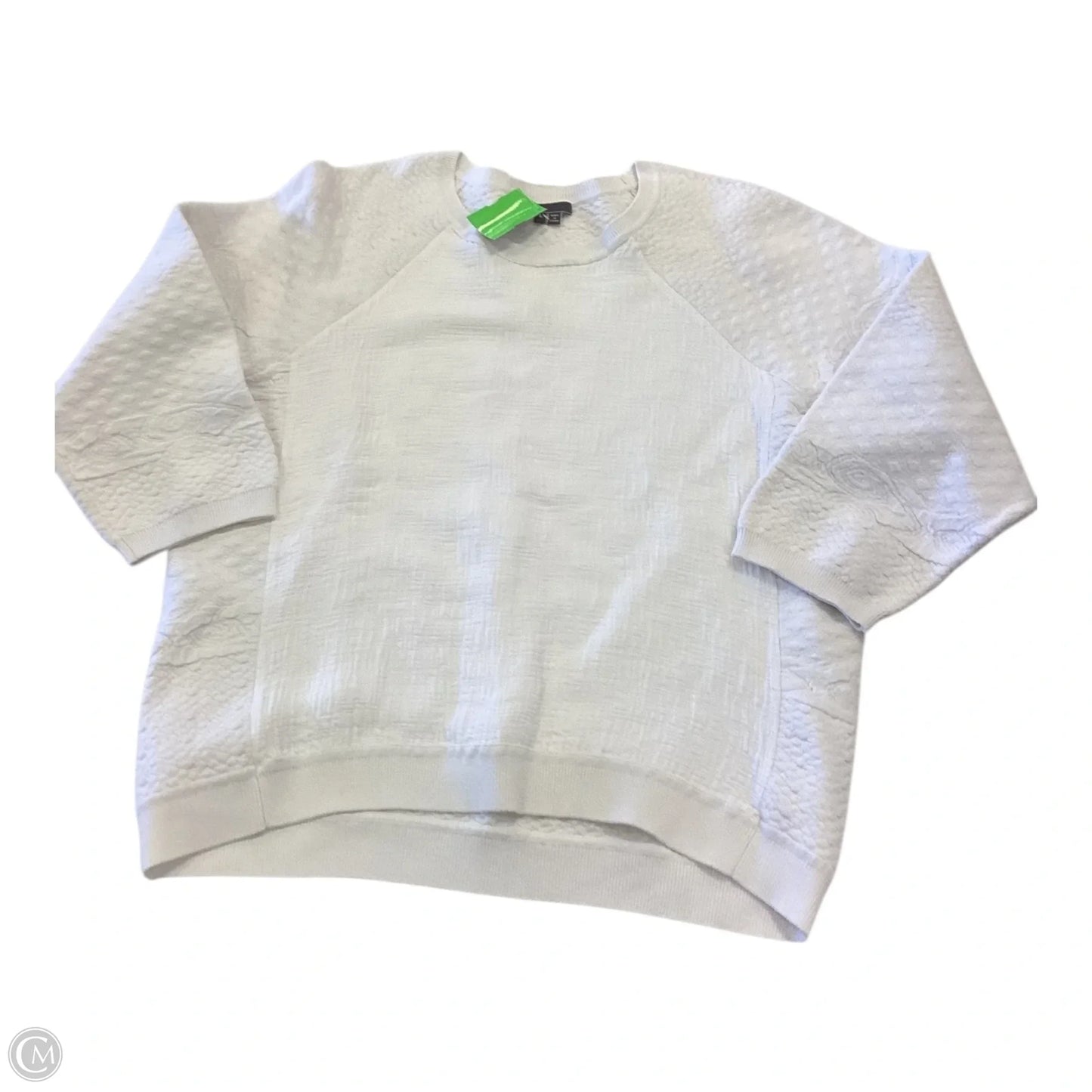 Top 3/4 Sleeve By Vince In White, Size: L