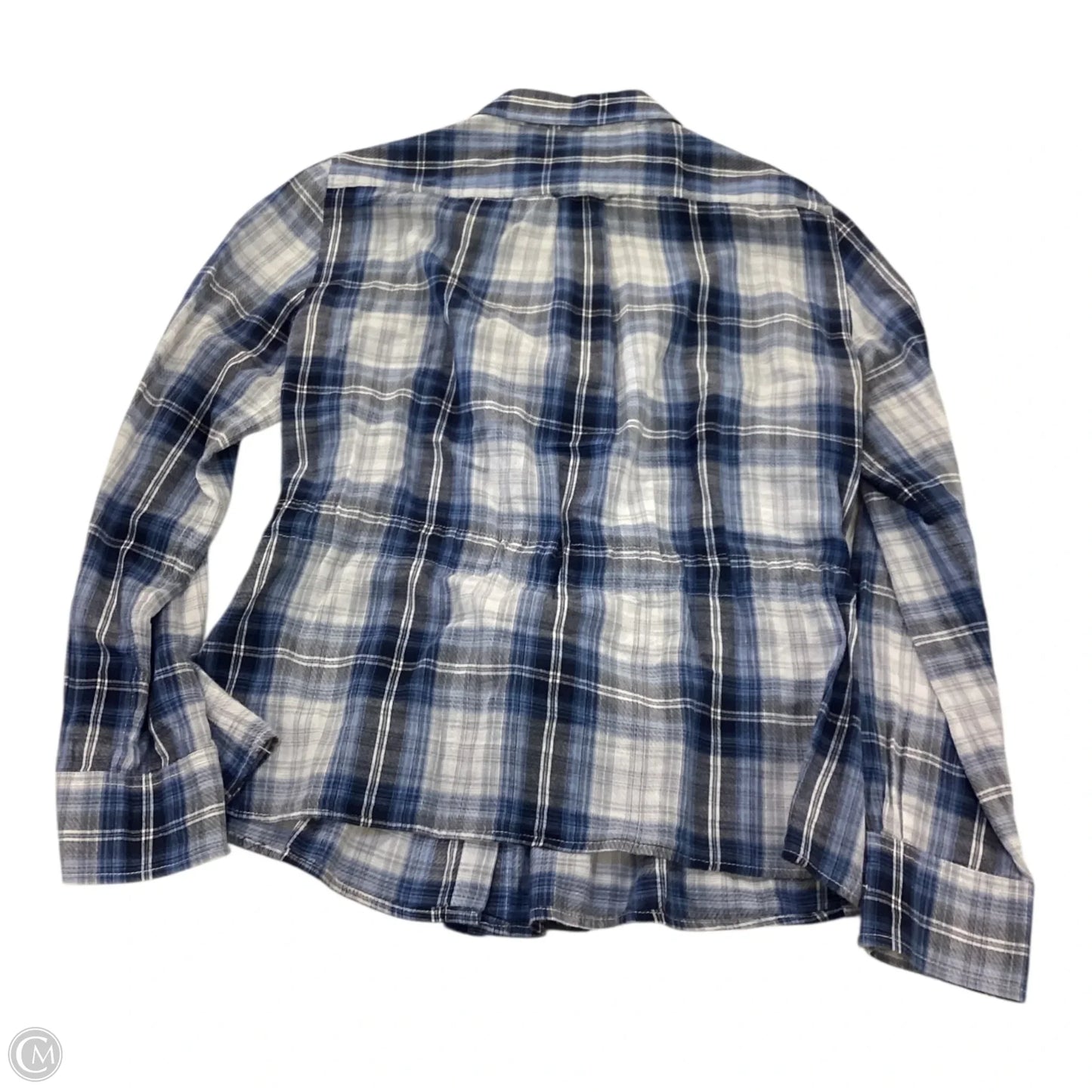Top Long Sleeve By Cremieux In Plaid Pattern, Size: 10