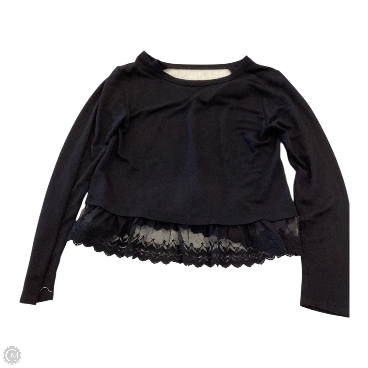 Top Long Sleeve By Jun & Ivy In Black, Size: S