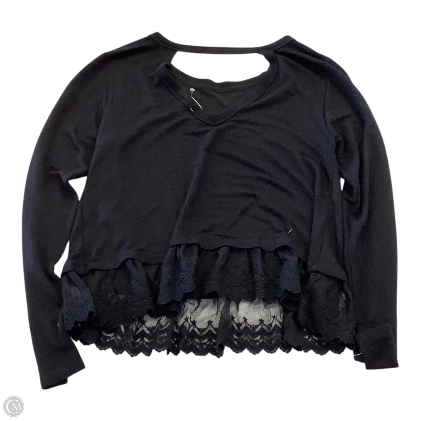 Top Long Sleeve By Jun & Ivy In Black, Size: S