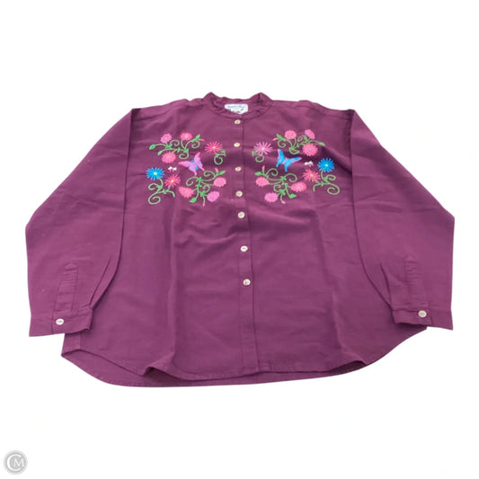 Top Long Sleeve By Clothes Mentor In Purple, Size: M