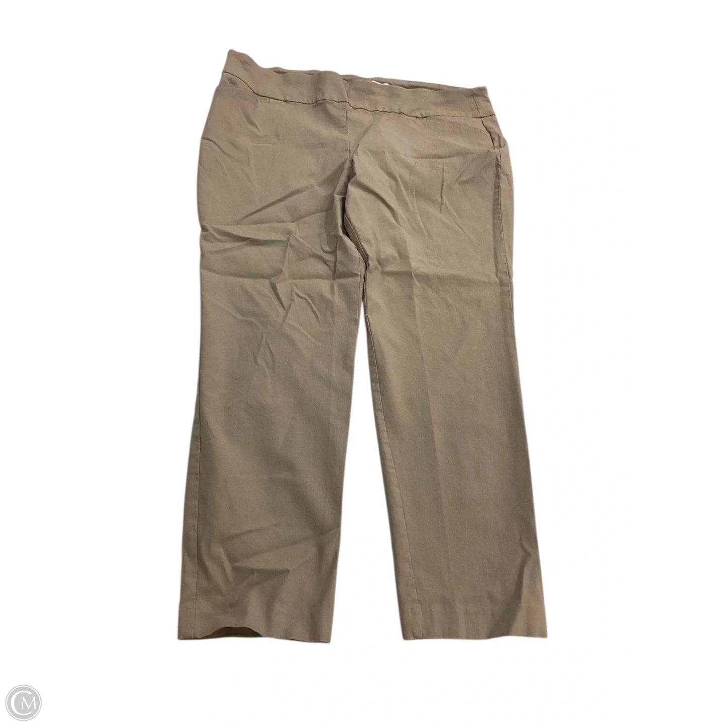 Pants Cropped By Van Heusen In Tan, Size: 18