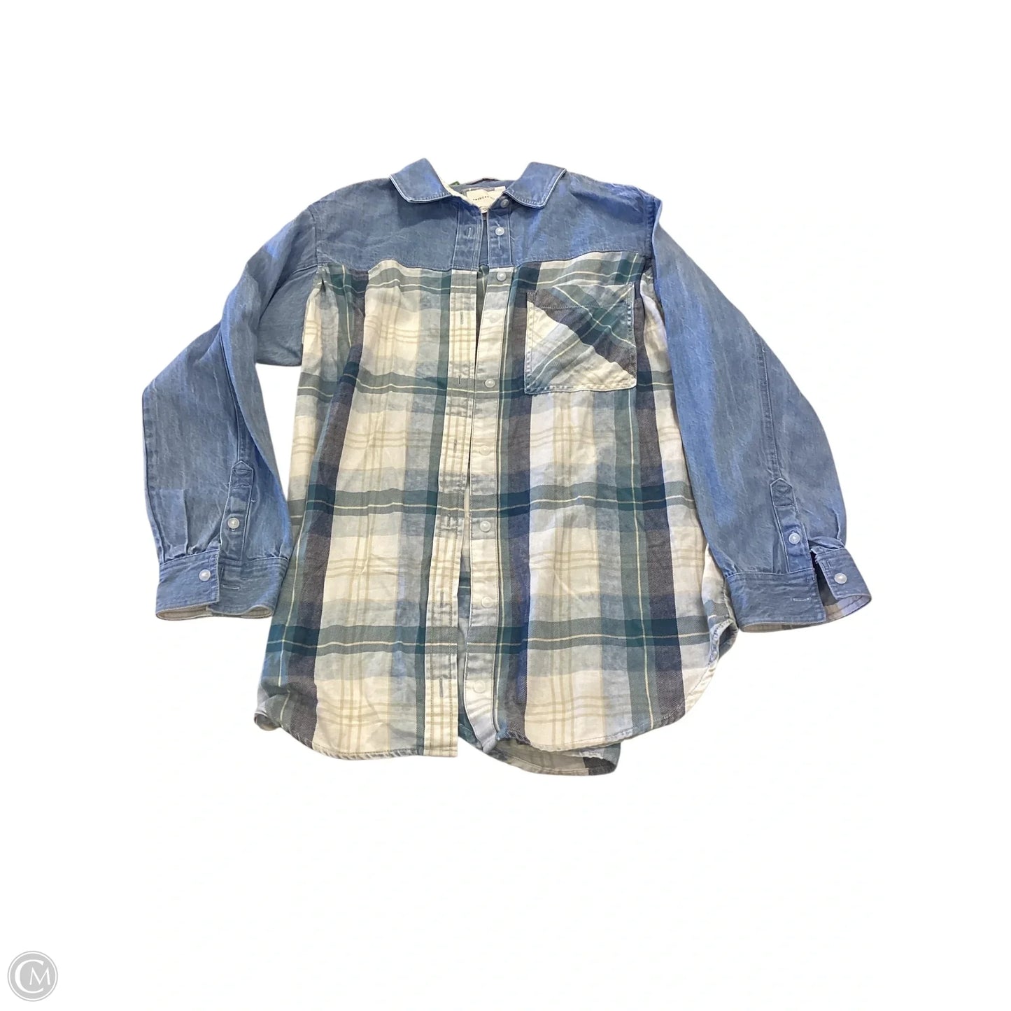 Top Long Sleeve By American Eagle In Blue, Size: M