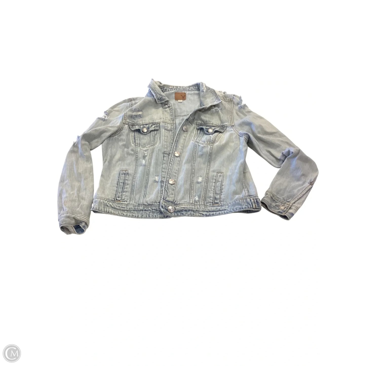 Jacket Denim By American Eagle In Blue, Size: Xl