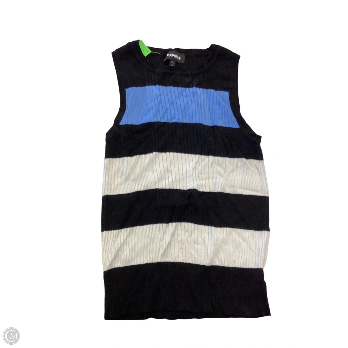 Top Sleeveless By Express In Striped Pattern, Size: L