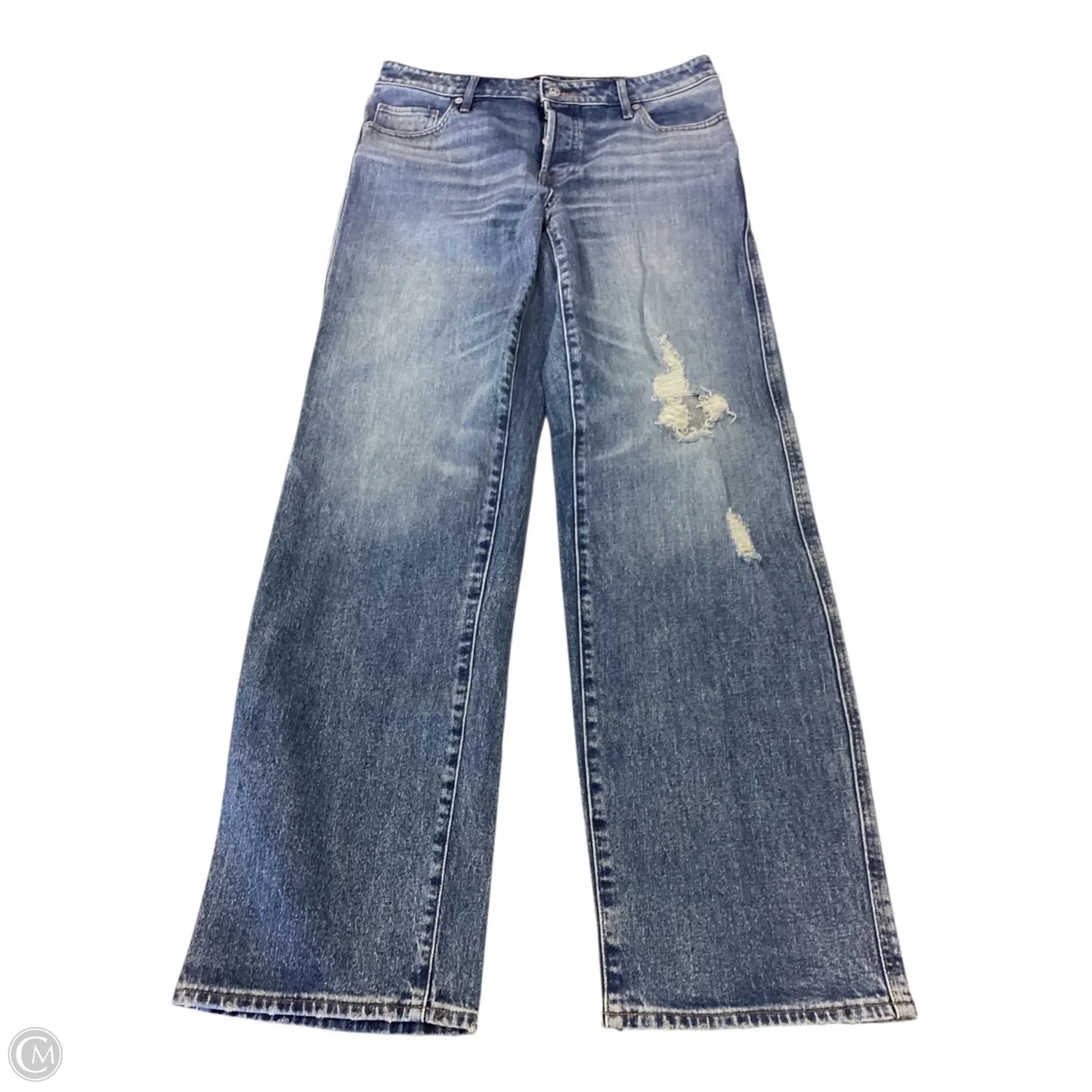 Jeans Wide Leg By Express In Blue, Size: 8