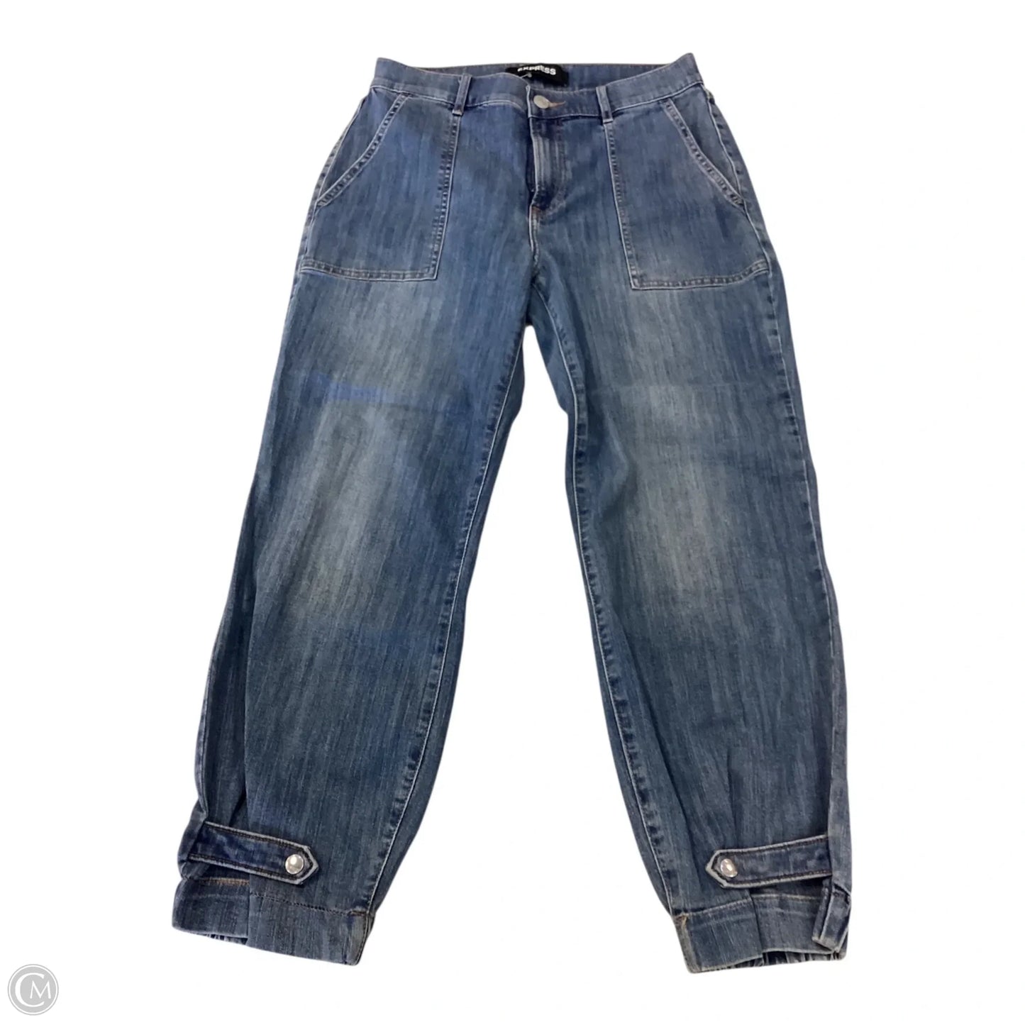 Jeans Cropped By Express In Blue, Size: 8